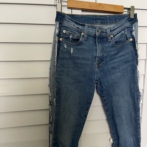 7 for all mand kind cow girl fringe jeans